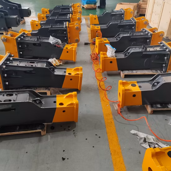 Молоток молотка экскаватора с глушителем с глушителем, гидравлический камнеотбойник